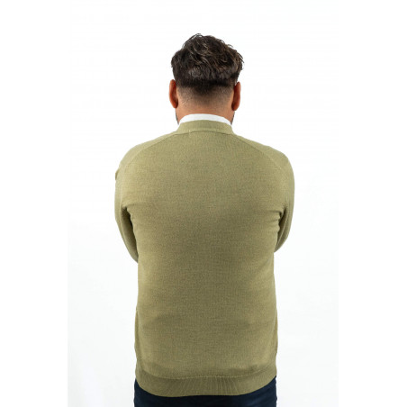 Cárdigan Cuello Pico Verde Claro